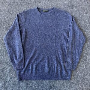 Rodd & Gunn Sweater Mens XL Blue Heather Crewneck Cashmere Merino Wool Blend